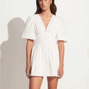 Faithfull The Brand Valledoria Mini Dress in White